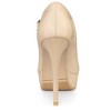 Allegra K Women's Platform Round Toe Ankle Strap Stiletto High Heel Pumps - 4 of 4