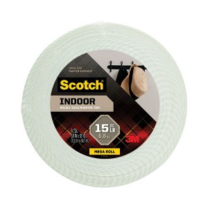 Scotch Permanent High-Density Foam Mounting Tape, Holds Up to 2 lbs, 0.75" x 38 yds, White - 1 of 4