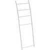 Evideco French Home Goods Freestanding Bath Towel Ladder Wall Leaning Drying Rack 4 Bars Metal White - 2 of 4