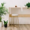 Holli Zollinger Adobo Rain Counter Height Barstool Black/Gold - Deny Designs: Faux Leather, Steel Legs, Round Shape - 2 of 2