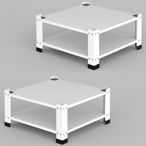 Garvee 2 Pack Heavy Duty Washing Machine Base Stand with Storage Shelf, White - 1 of 4
