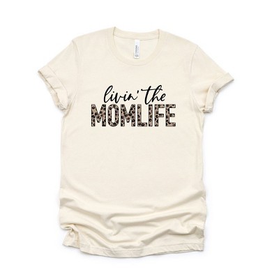 Simply Sage Market Women's Livin' The Mom Life Leopard Short Sleeve Graphic Tee