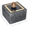 Minimalist Decorative Box for Home Decor - Marble Keepsake Box with Brass Inlay & Lid - Ideal Jewelry Box and Modern Home Organizer - 4 of 4