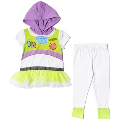 Disney Pixar Toy Story Buzz Lightyear Infant Baby Girls Cosplay T-shirt  Dress And Leggings 18-24 Months : Target