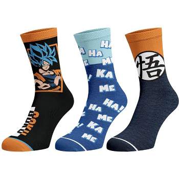 Dragon Ball Z The Movie Men's Super Broly 3-Pack Mid-Calf Adult Crew Socks Multicoloured