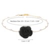Unique Bargains Wedding Prom Adjustable Delicate Flower Pearl Choker Necklace 15.75" - 2 of 4
