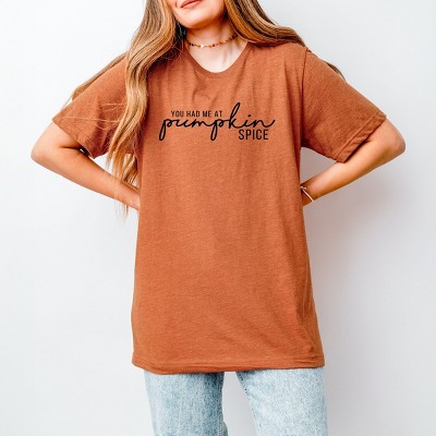 Simply Sage Market You Had Me At Pumpkin Spice Short Sleeve Tee - M - Autumn