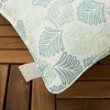 MARTHA STEWART Modern Banana Leaves Indoor Outdoor Decorative Lumbar Pillow 2-Pack Set - 2 of 4