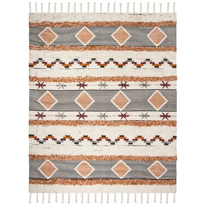 8'x10' Alezander Rug Ivory/Black/Orange - Safavieh