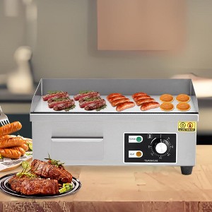 Commercial Electric Griddle 18 Inch, 1600W Stainless Steel Flat Top Grill with Temperature Control - 1 of 4
