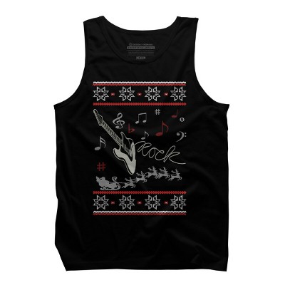 Men's Design By Humans Rock Christmas By sophialada Tank Top