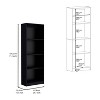 NicBex 4 Open Shelves File Cabinet,Office Cabinet with Spacious Tier-Shelving Design,Modern Storage Cabinet,Filing Cabinets for Home Office - 3 of 4