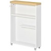 FURNIinspire Bathroom Storage Cabinets Slim Storage Cabinet With Wheels, Removable Paper Cabinet Side Table Corner Cabinet, White, 5"*19.75"*26.5" - 2 of 4