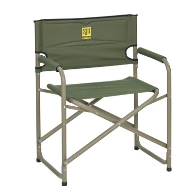 SJK Adult Durable Outdoor Camping 600D Polyester Big Steel Chair, Green