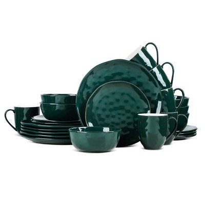 Stone Lain Ivy 24-Piece Dinnerware Set Porcelain, Service for 6