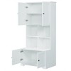 Ridstar 67 in. H White Bathroom Storage Cabinet with 4 Doors, Adjustable Shelves - 4 of 4