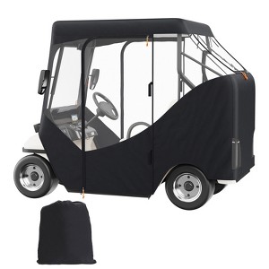 VEVOR Golf Cart Enclosure, 600D Polyester Driving Enclosure with 4-Sided Transparent Windows, 2 Passenger Club Car Covers Universal Fits - 1 of 4