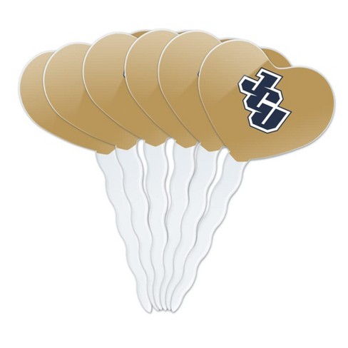 John Carroll University Secondary Logo Heart Love Cupcake Picks Toppers Decoration Set of 6 - image 1 of 4