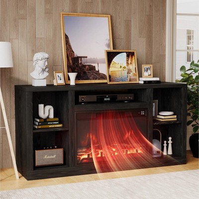 LACOO 58" High Center Modern TV Stand with Electric Fireplace