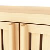 Sapphtopaz Modern Bamboo Storage Cabinet with Open Shelves Pantry Cabinet with Door,Kitchen Pantry Cabinet for Living Room - 3 of 4