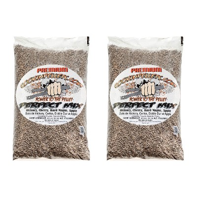 CookinPellets 40 Lb Perfect Mix Hickory, Cherry, Hard Maple, Apple Wood Pellets (2 Pack)