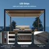 Sonkuki 10×13ft Aluminum Patio Pergola with LED Solar Panel - 4 of 4