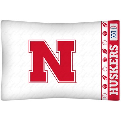 NCAA Nebraska Huskers Pillowcase Locker Room Bed Accessory - Nebraska Cornhuskers..