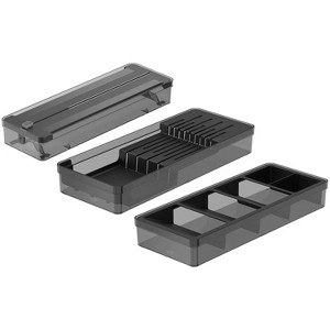 OU In-Drawer Silverware and Utensils Organizer Set – Knife Holder, Roll Dispenser for Aluminum Foil & Wrap, Cutlery Tray, Utensil Drawer Insert - 1 of 4