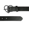 Elerevyo Women's Black Casual PU Leather Waist Belt with Buckle - 2 of 4