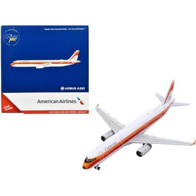 Airbus A321 Commercial Aircraft "American Airlines - PSA" White with Red and Orange 1/400 Diecast Model Airplane by GeminiJets