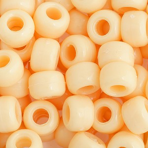 John Bead 1000 Pieces 9mm Plastic Crow Beads Opaque Ivory Pony Bead for DIY Arts and Crafts Making Supplies - 1 of 4