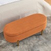 NicBex Oval Foam Storage Ottoman Bench,Upholstered Storage Ottoman with Rubberwood Legs,Modern Storage Bench for Living Room,Bedroom - 4 of 4