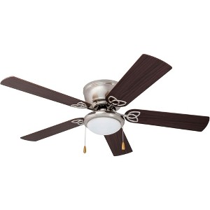 Prominence Home Benton 52" Indoor LED Ceiling Fan w/ Pull Chain, Brushed Nickel - 1 of 4