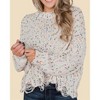 Women's Distressed Confetti Sweater - POL - 4 of 4