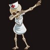 Men's Design By Humans Halloween Dabbing Funny Skeleton Nurse RN Costume Gift By COVI T-Shirt - 2 of 4