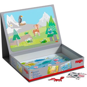 HABA Magnetic Puzzle Animals Around the World Habitat Matching Game for Toddlers, Travel-Friendly Learning Toy, Airplane Activity for Kids - 1 of 4