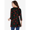 Woman Within Women's Plus Size Perfect Printed Three-Quarter Sleeve Crewneck Tunic - 3 of 4