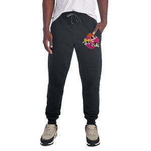 The Powerpuff Girls Heart Unisex Jogger Sweatpants with Pockets for Men and Women Black - 1 of 4