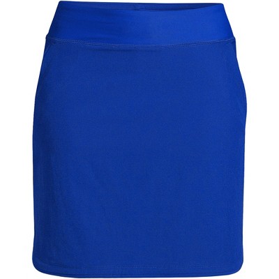 Lands' End Women's Quick Dry Board Skort Swim Skirt - 8 - Electric Blue ...