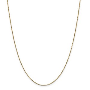 Black Bow Jewelry 0.9mm 14k Yellow Gold Classic Box Chain Necklace - 1 of 4