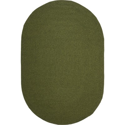 8'x10' Oval Solid Woven Area Rug Green - Safavieh