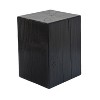 Okak Square-Column Outdoor Side Table, Patio Coffee Table with Wood-Like Distressed Finish, Patio End Table for Indoor, Outdoor - 3 of 4
