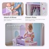 Teamson Kids Olivia’s Little World Fantasy Care Wood Doll Nursery 6-in-1 Baby Station with Cradle, High Chair, Sink & Closet, Unicorn Theme - 4 of 4