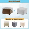 Unique Bargains Elastic Living Room Bedroom Square Foot Stool Cover - 4 of 4