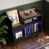 Large Vinyl Record Player Stand with Sliding Door - Storage Cabinet Featuring Built-in Charging Station & Lights for Living Room & Home Office - 4 of 4