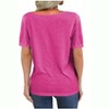 Imily Bela Womens T Shirt Deep V Neck Short Sleeve Casual Fit Basic Fashion Top - 2 of 3