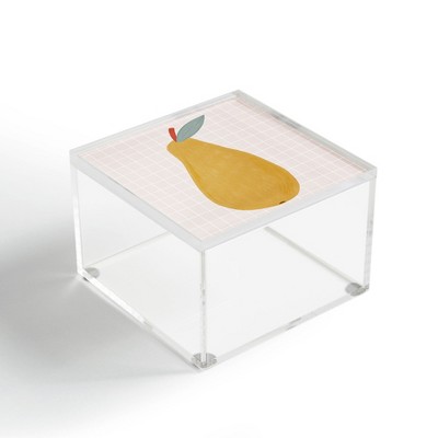 Hello Twiggs Yellow Pear 4" x 4" Acrylic Box - Deny Designs