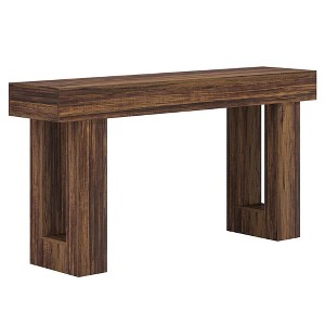Resenkos Entryway Table, Console Sofa Table,63-Inch Console Table, Farmhouse Wooden Sofa Table Entryway Table,Rustic - 1 of 4