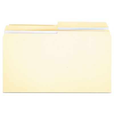 UNIVERSAL File Folders 1/2 Cut Two-Ply Top Tab Legal Manila 100/Box 16122