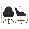 NicBex Office Chair with Wheels,Adjustable Computer Chair with Side Arms and Gold Metal Base,Swivel Velvet Desk Chair for Adult,Student - 3 of 4